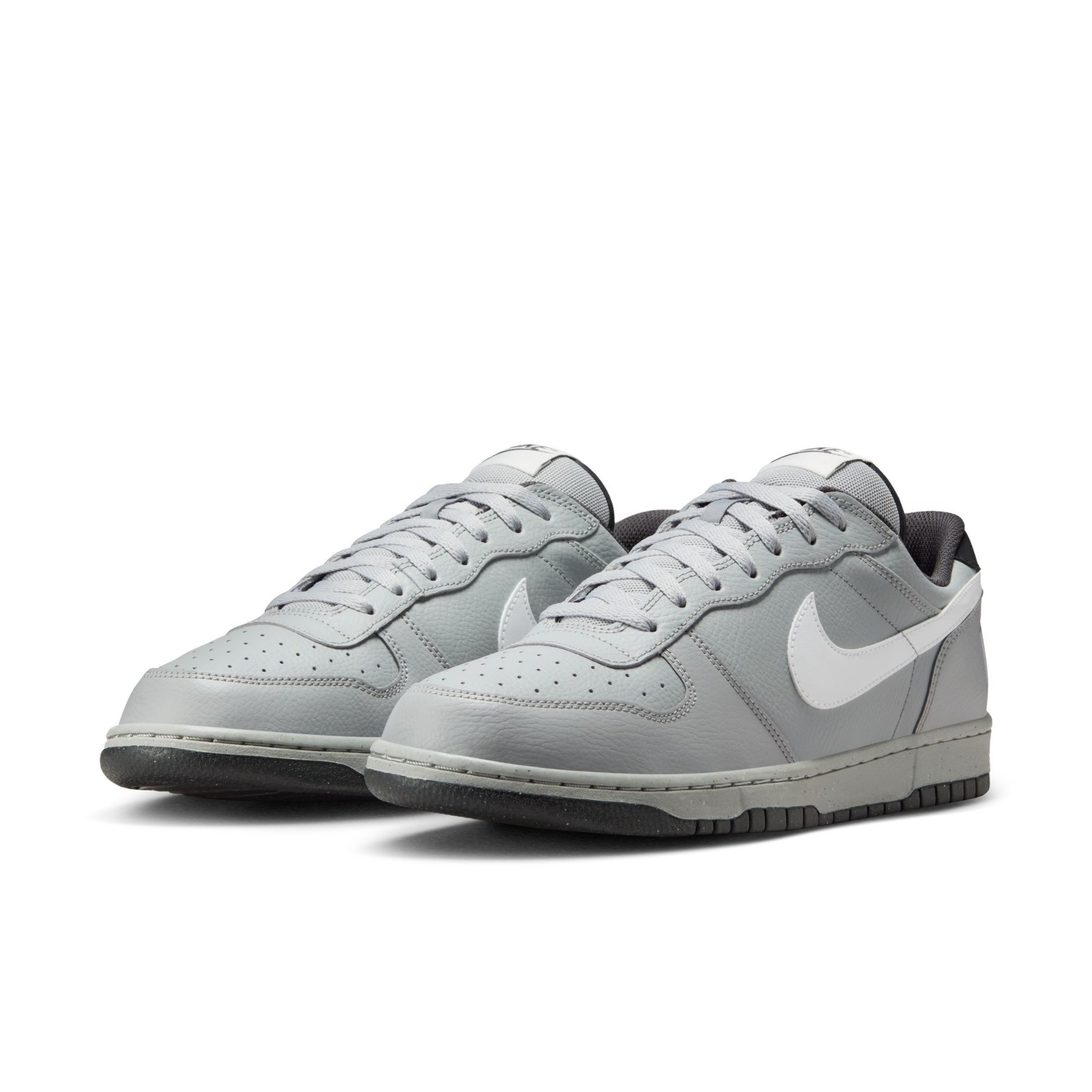 Nike Big Nike Low Men's Court GREY SMOKE 355152-017 Basketball Shoes