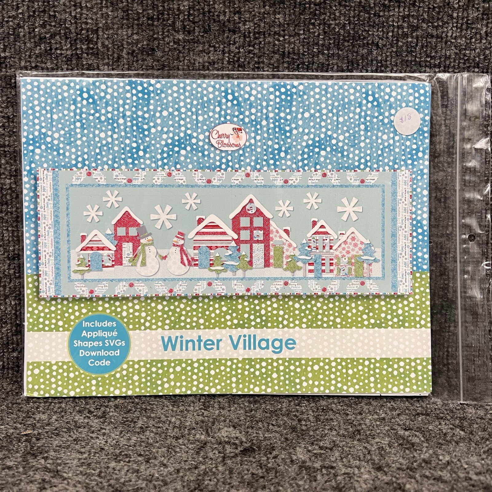 New Winter Village Cherry Blossoms Table Runner W/Appliques Download
