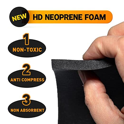 4SQFT Adhesive Neoprene Rubber Sheet Sponge Foam Pad for Craft 4/5"Thick 12"x12"