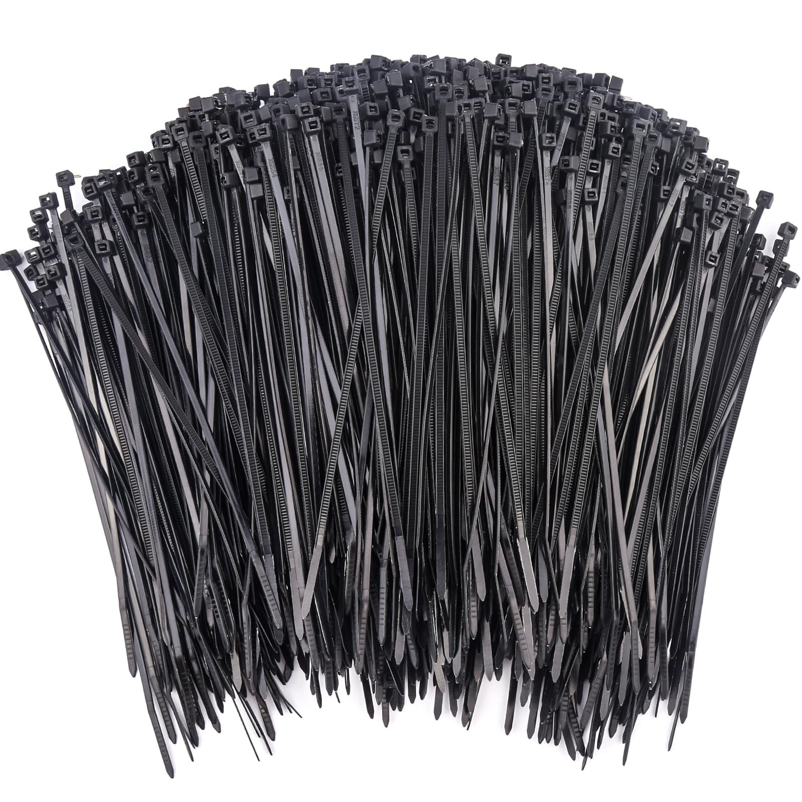 1000 Pcs Black Zip Ties, 3 Inch Small Self-Locking Nylon Cable 3",
