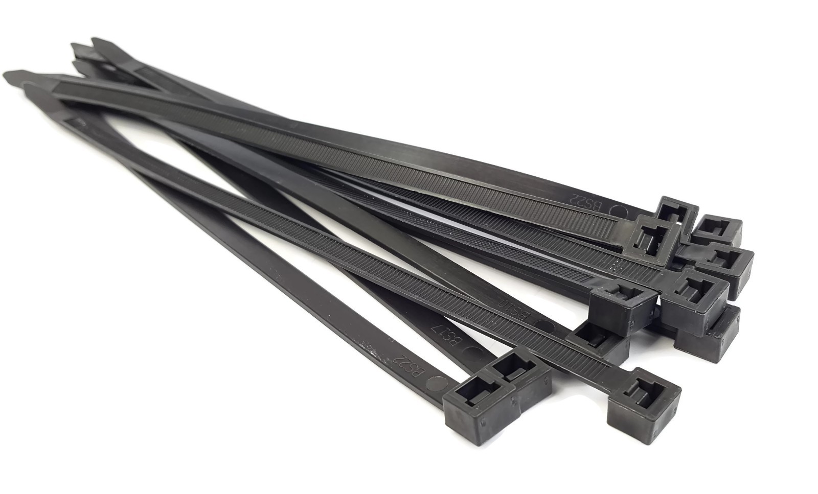 Black Heavy Duty Cable Zip Ties Nylon UV Resistant USA Made - 120lb Test