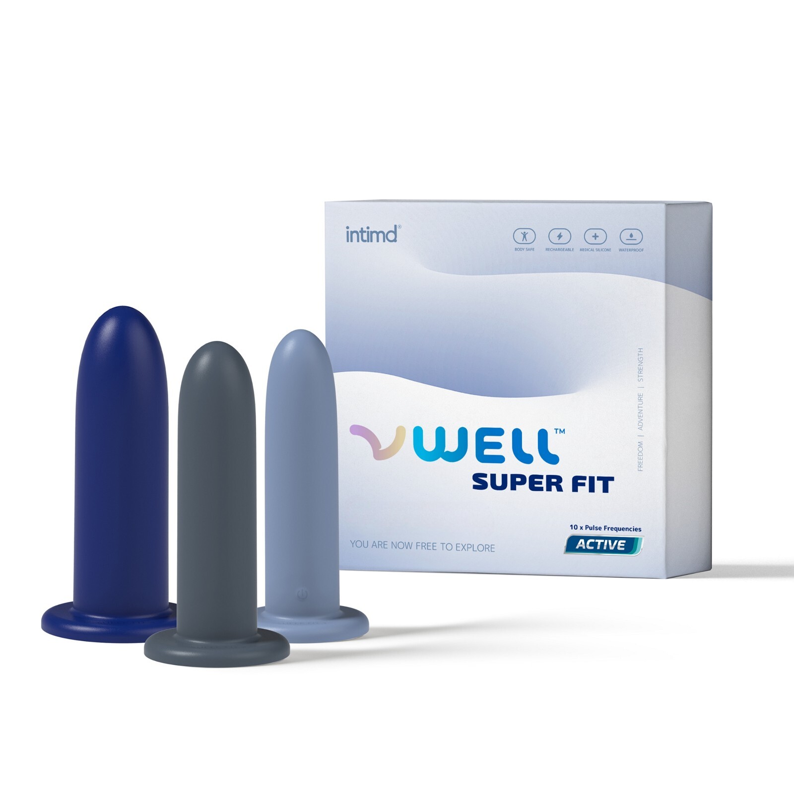 VWELL Super Fit Extra Large XL 3-pc Wands Set Hands-Free with Active Technology