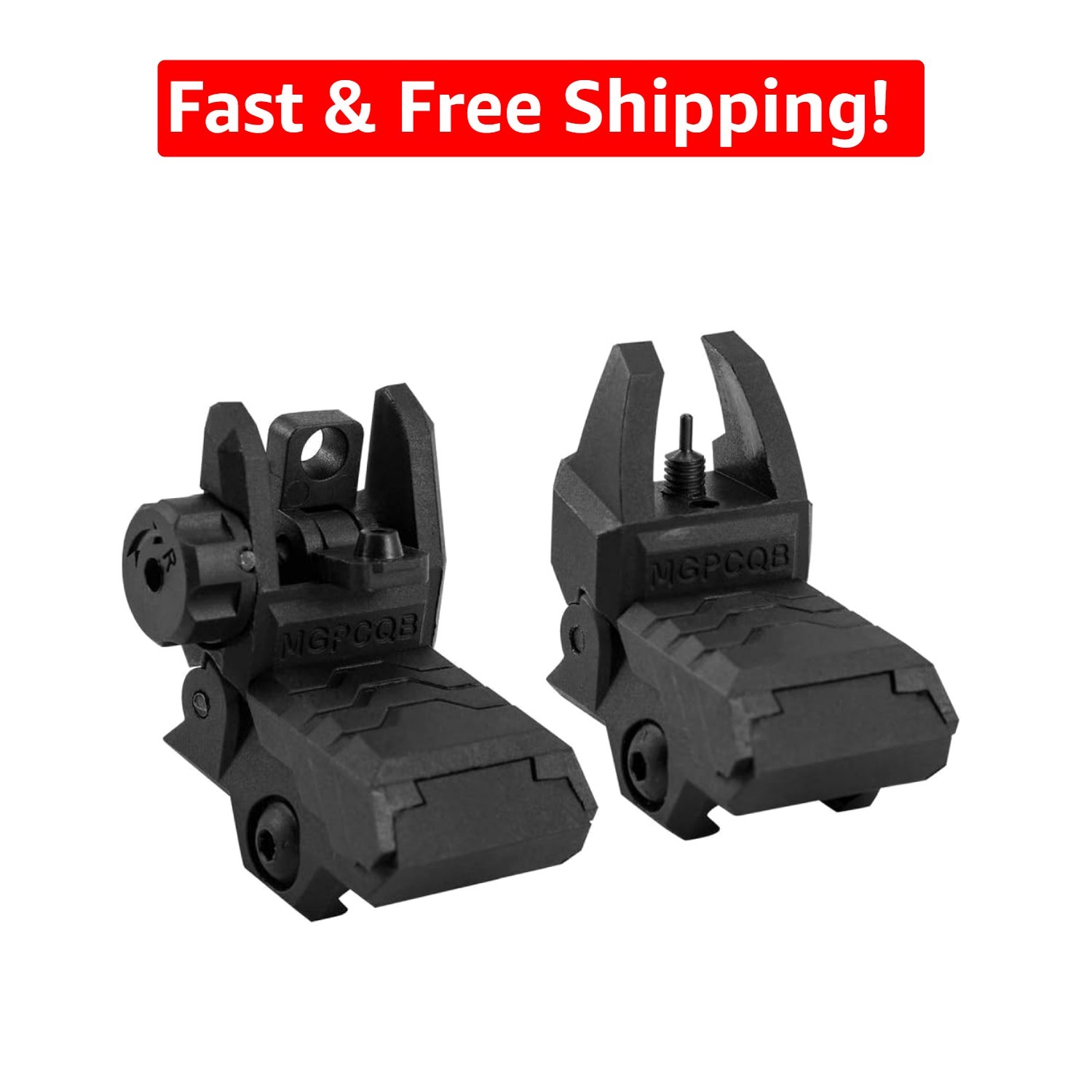 Impact-Resistant Adjustable Iron Sights for Firearms - Spring-Loaded Design