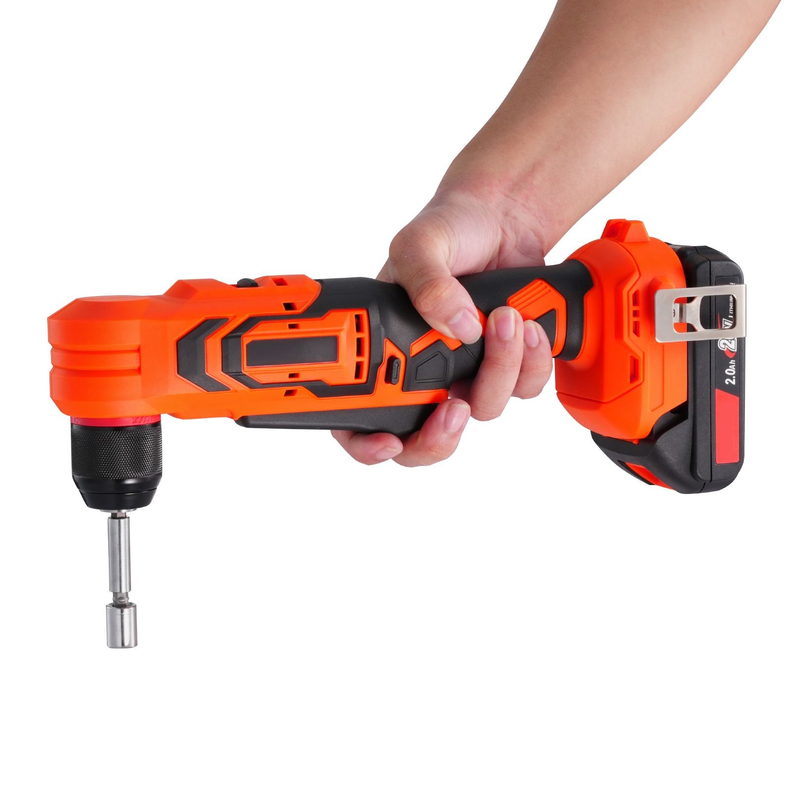 Cordless 3/8" Right Angle Drill, Brushless, 45N·m, LED Light
