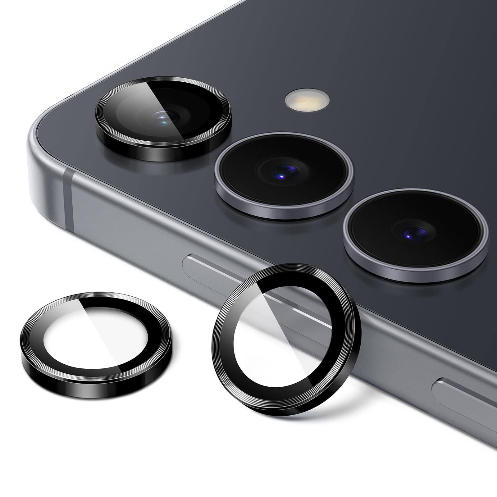 Camera Lens Protector for Samsung Galaxy S25 FE, Metal Individual Ring Cover
