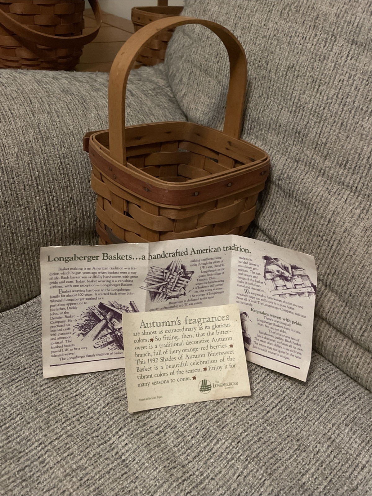 1992 Tall Longenberger Basket