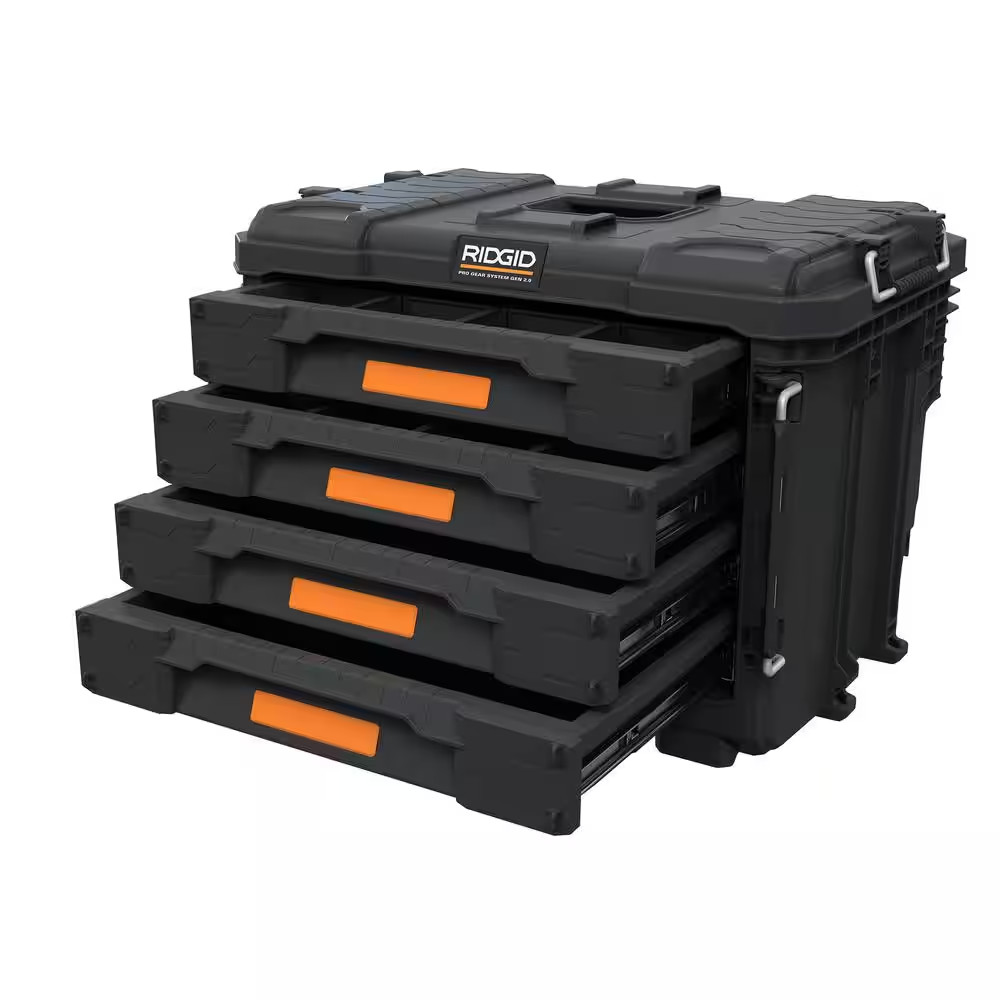 2.0 Pro Gear System 22 In. XL 4 Drawers Modular Tool Box Storage
