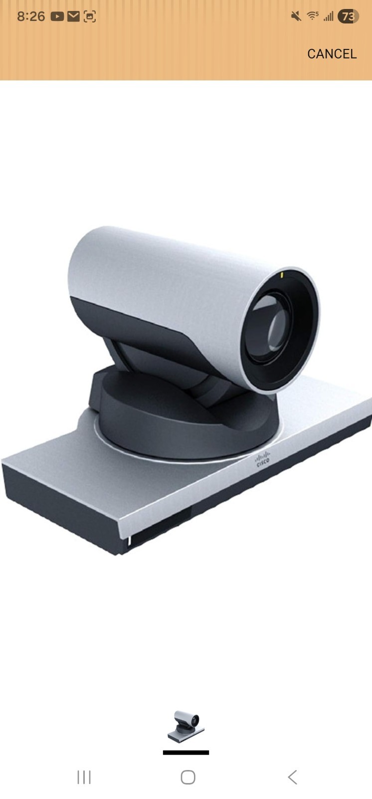 Cisco Precisionhd Video Conferencing Camera - 60 Fps - Silver - Usb -
