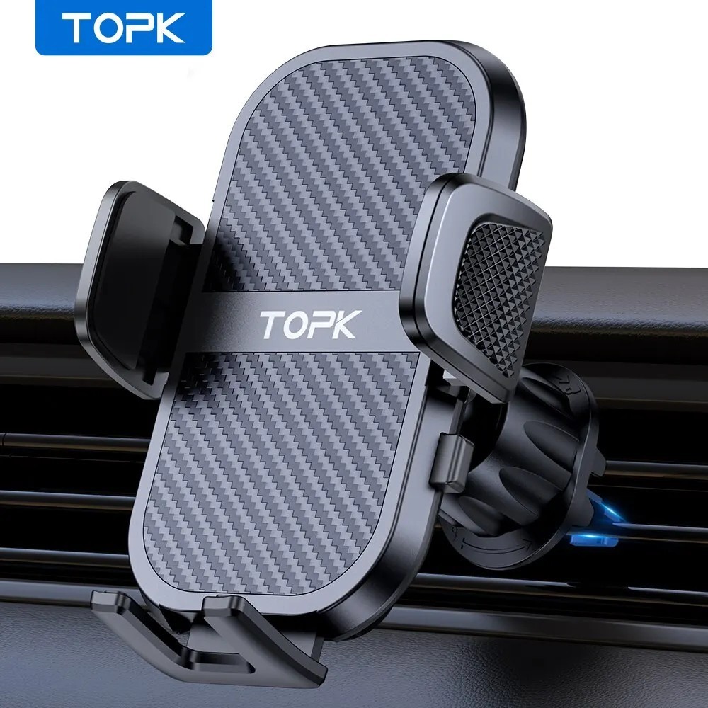 TOPK Phone Mount for Car Universal Air Vent with Hook Clip Car Phone Holder