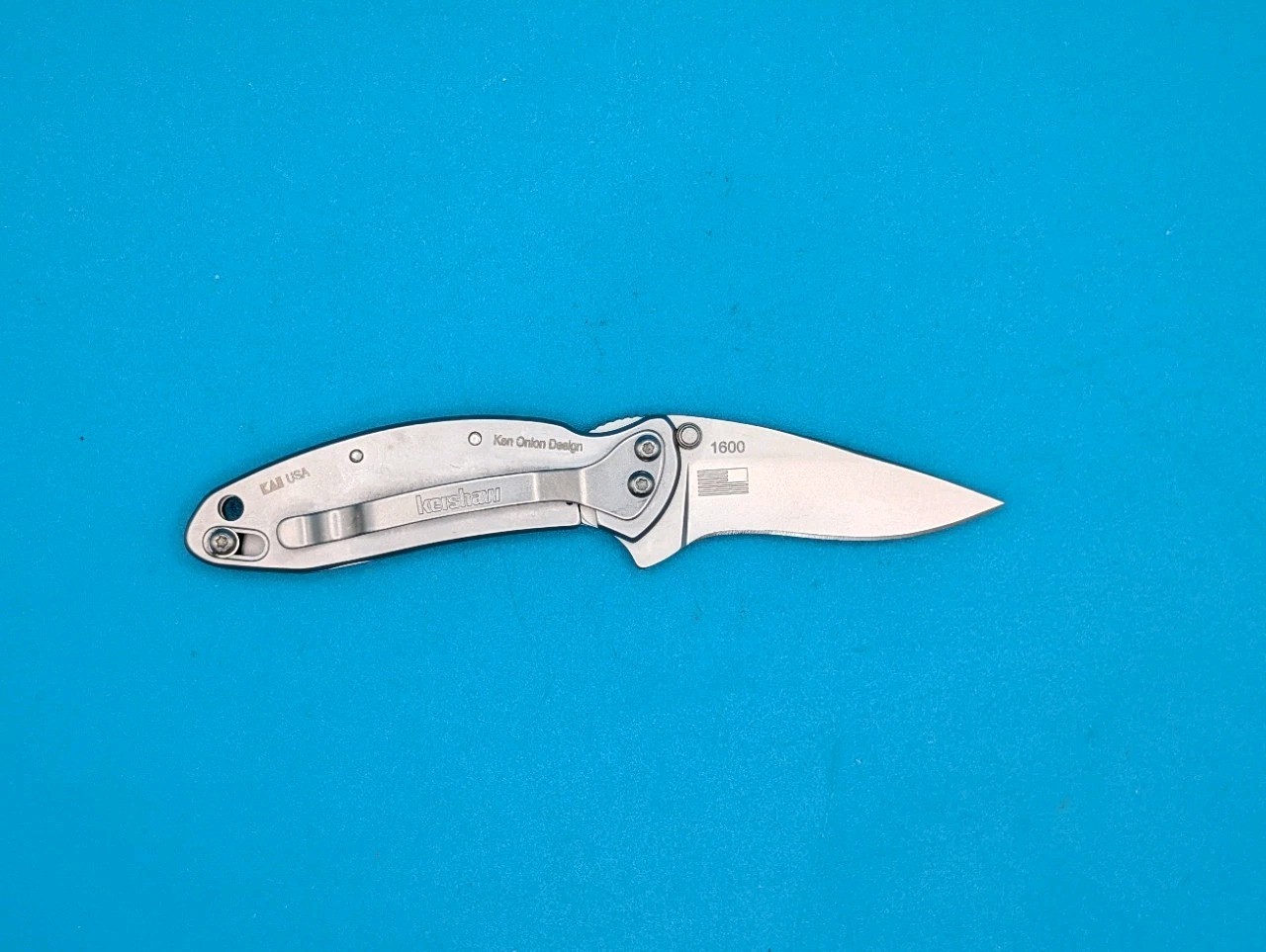 1600 Kershaw Chive Assisted Open Plain Edge Frame Lock Folding Pocket Knife!