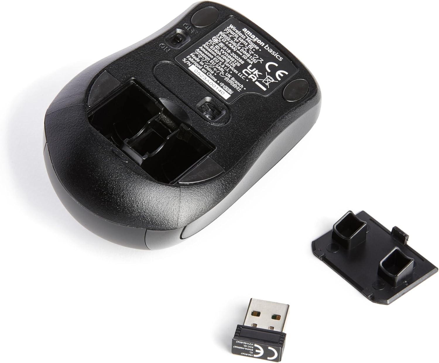 Smooth and Reliable Wireless Optical Mouse with Built-in USB Receiver - Black