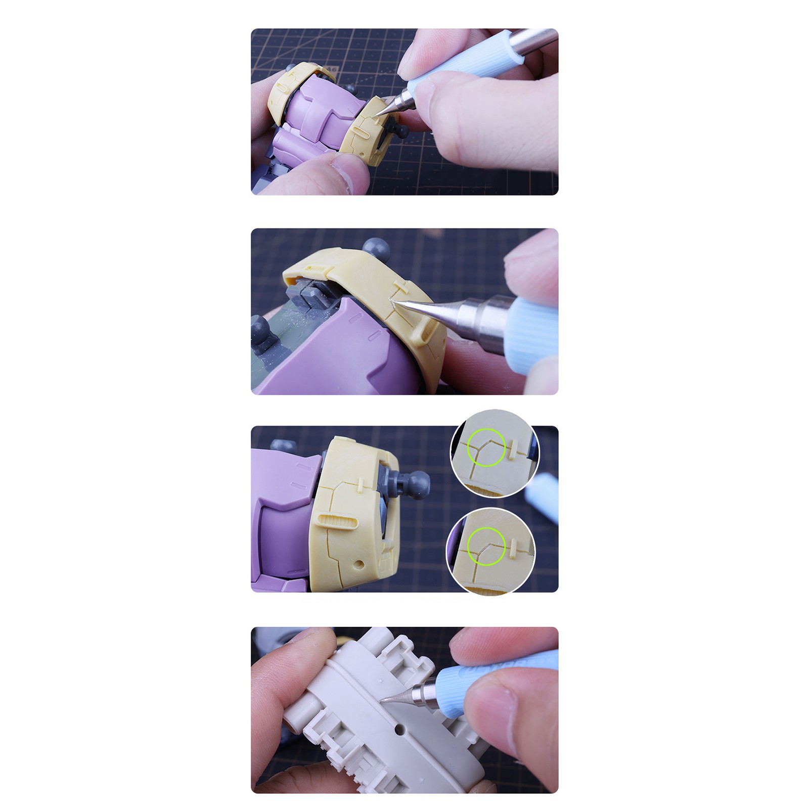 Modeling Scriber Tool Scale Model Engraved Needle Pen With Grinding Stone