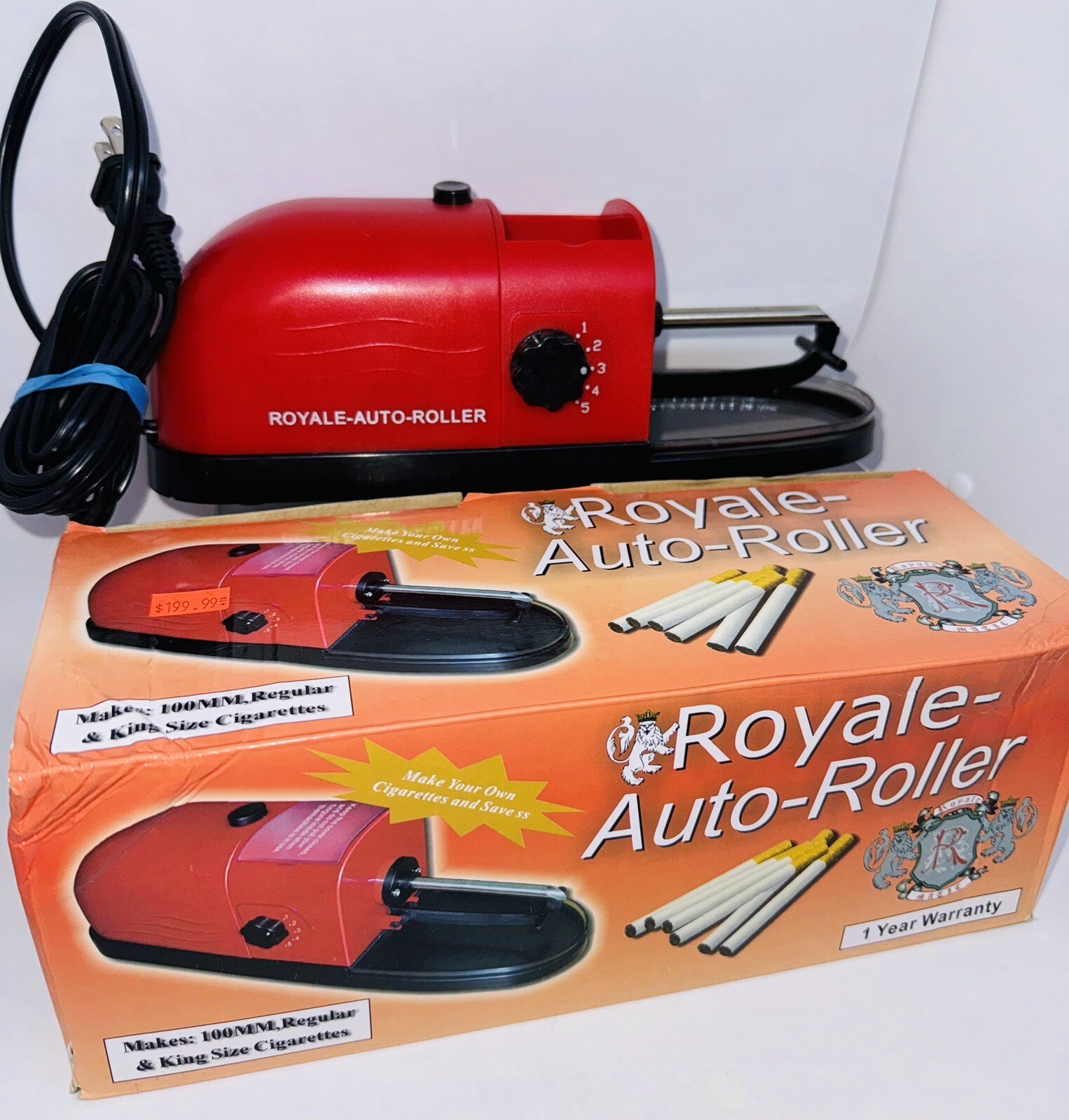 Electric Cigarette Machine Easy Rolling Filling Makes King Size & Regular Size