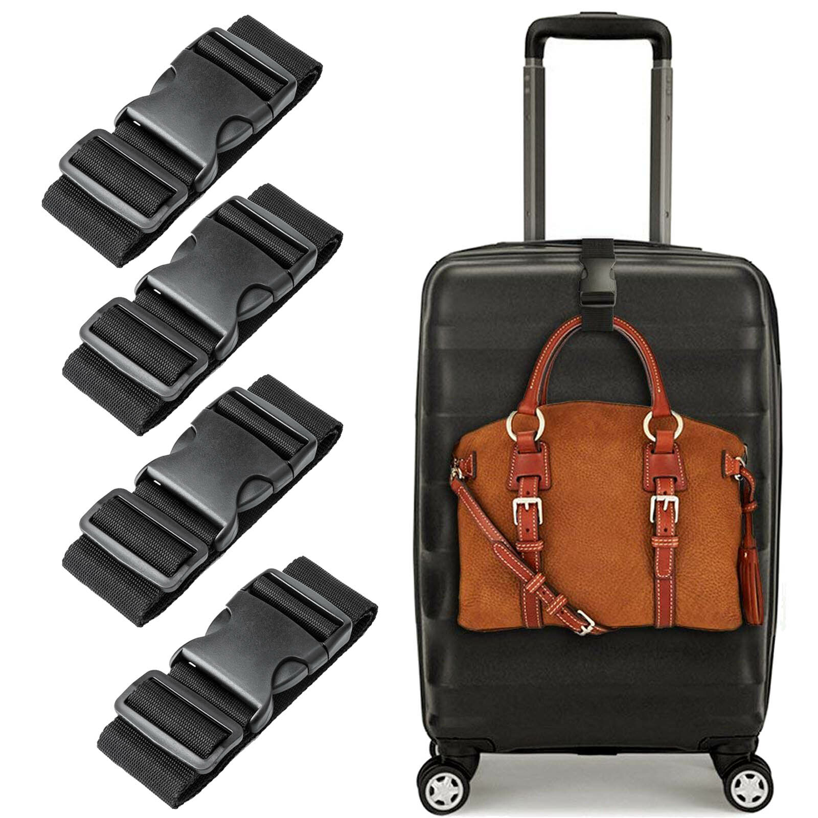 Extra Level of Security - Universal Cross Luggage Strap Suitcase Belt, Strong
