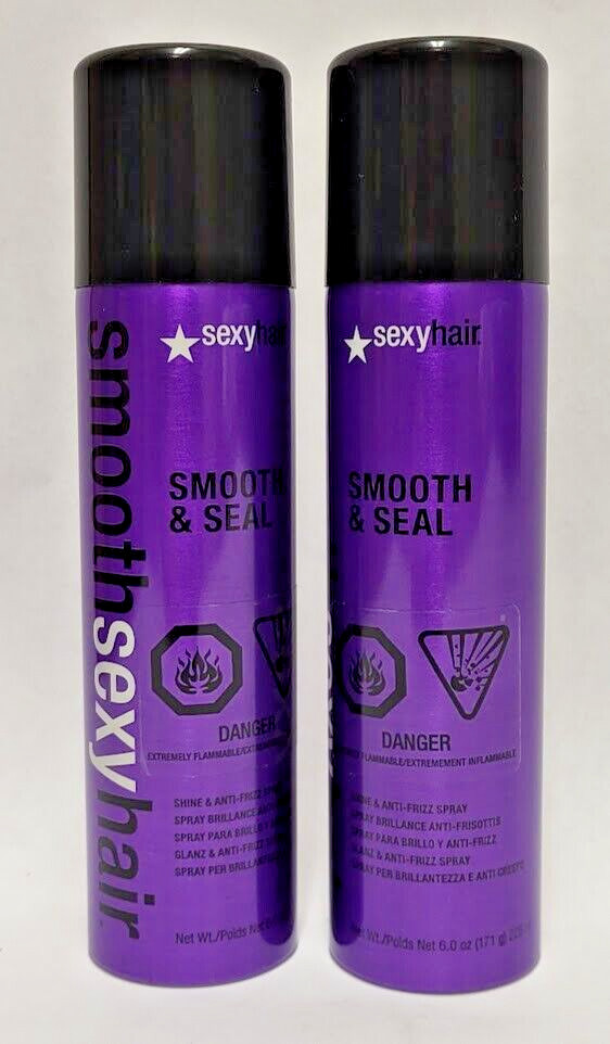2 x  Smooth Sexy Hair Smooth & Seal Spray 6 oz each Anti-Frizz & Shine Spray