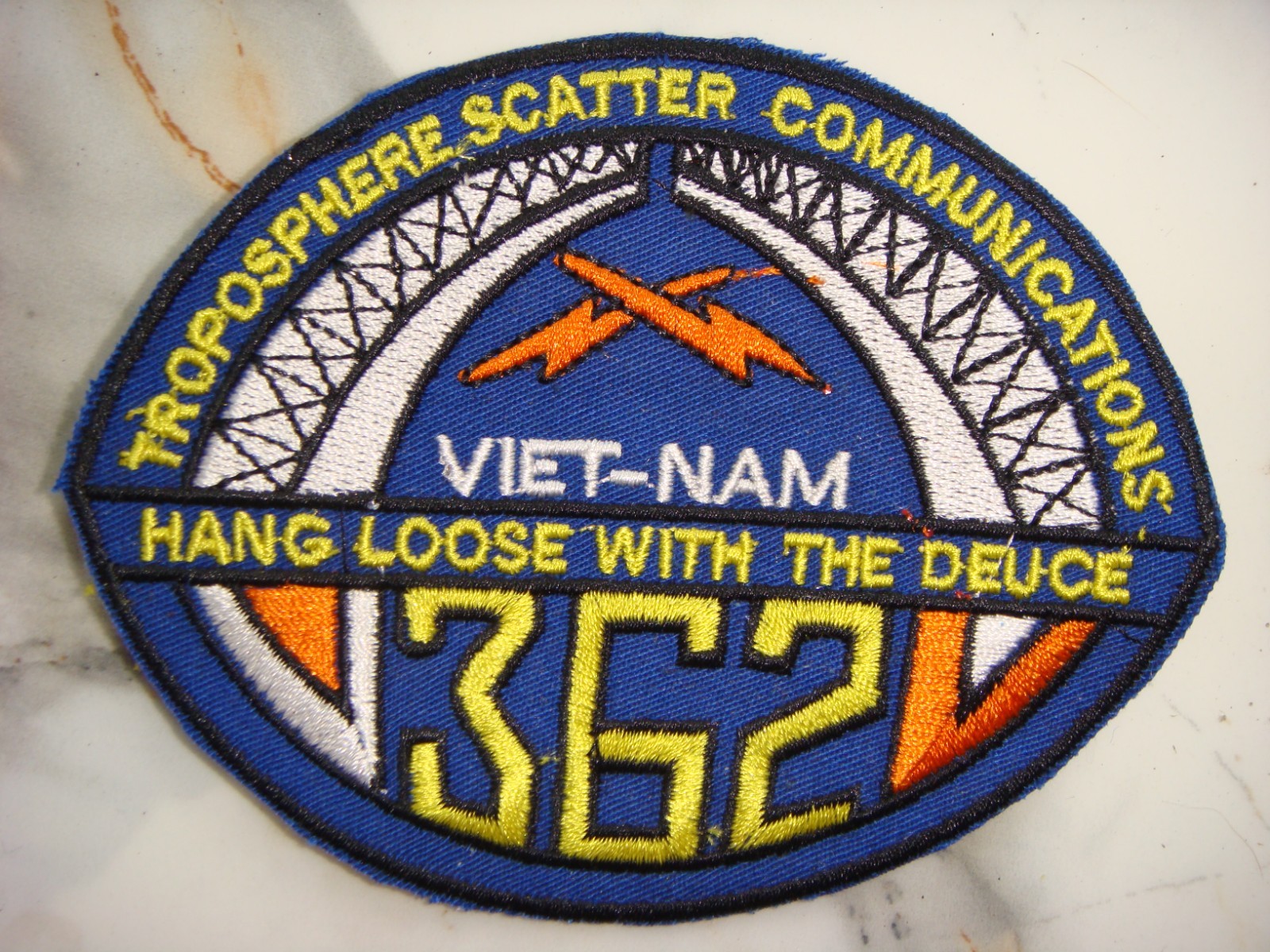 US 362nd SIGNAL Co. TROPOSPHERE SCATTER COMMUNICATIONS, VIETNAM WAR PATCH