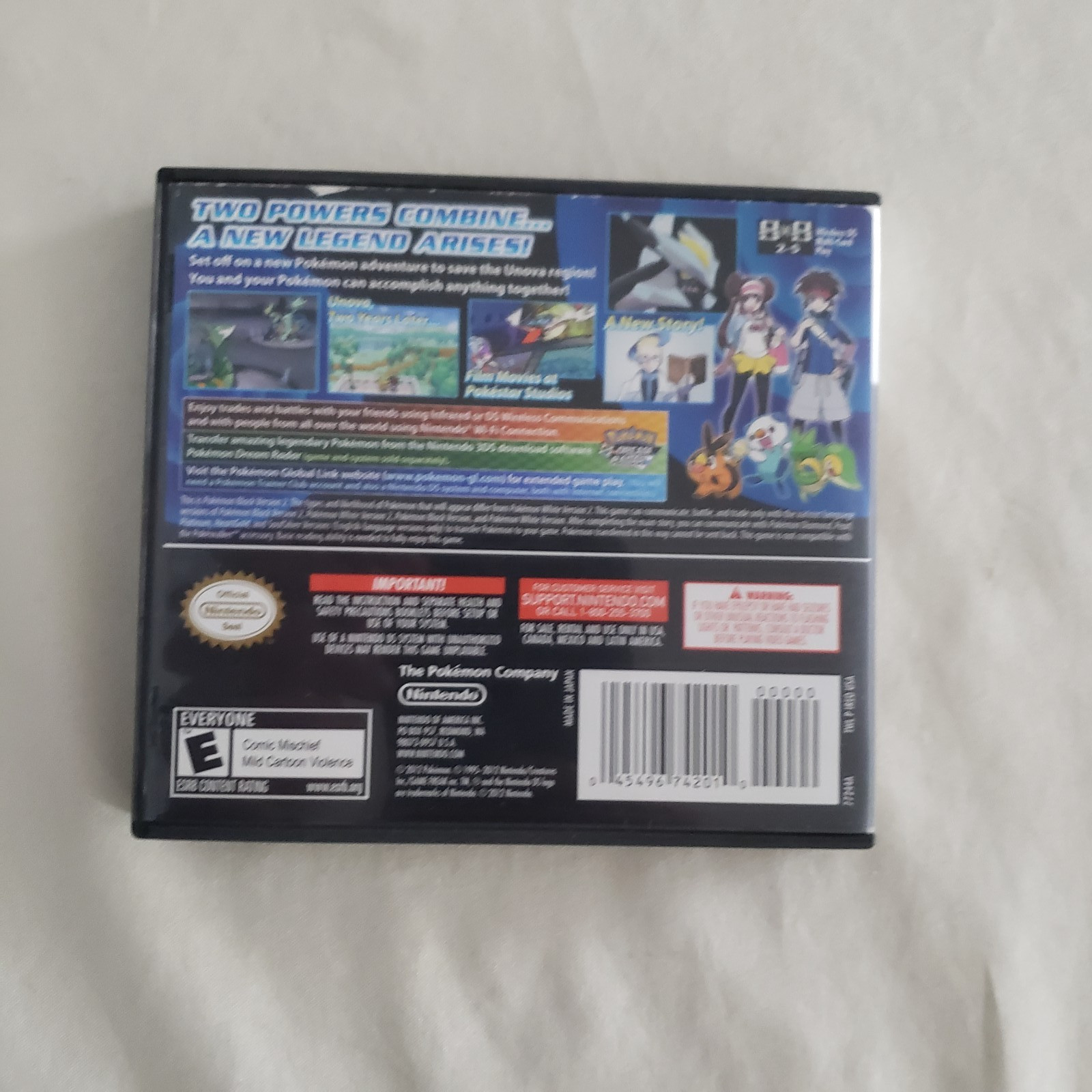 Pokemon Black Version 2 Case Manual, etc Only NO GAME Nintendo DS