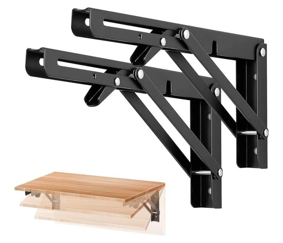 Folding shelf brackets 12 inch wall mounted folding table (set of two) hardware