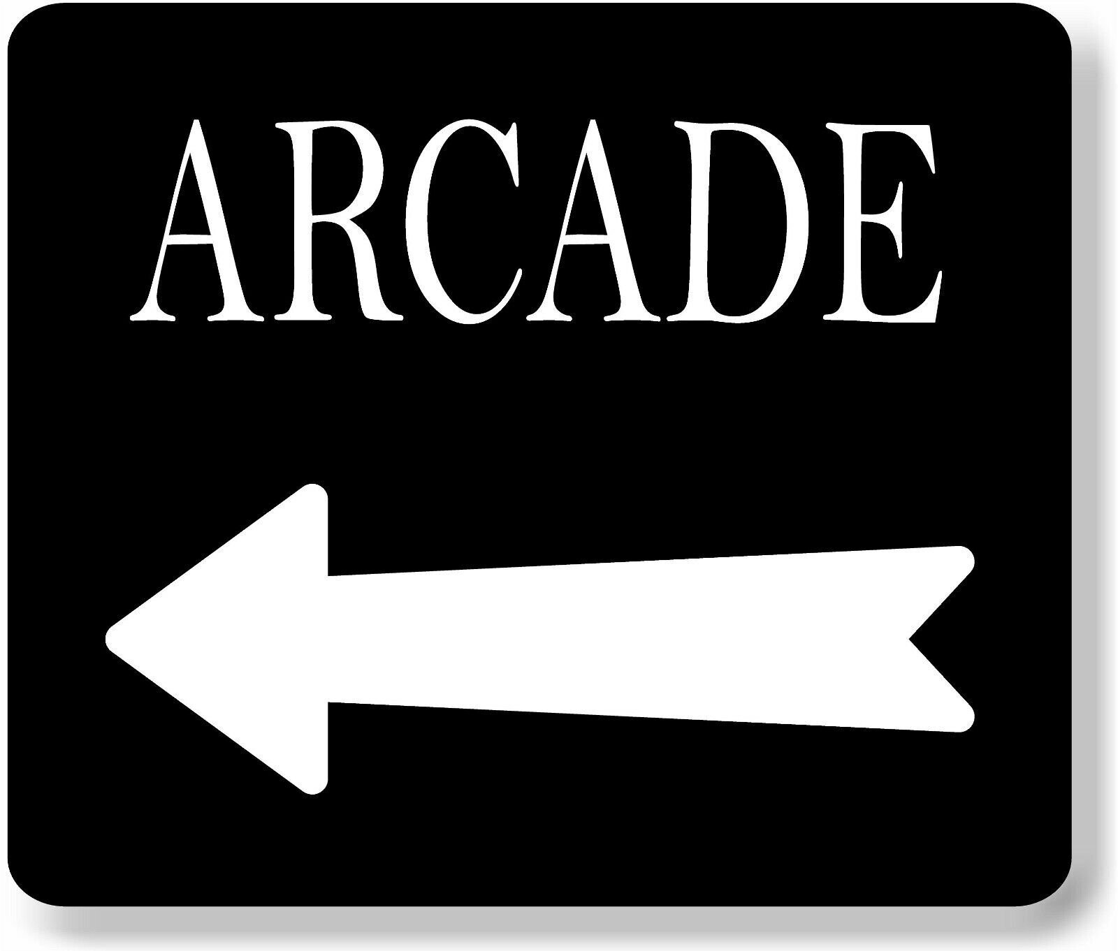 ARCADE LEFT ARROW BLACK Metal Aluminum composite sign