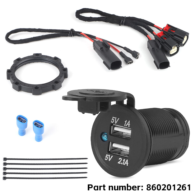 860201261 USB Power Outlet Kit Plug For Ski-Doo Summit 850 Renegade 900 600 MX Z
