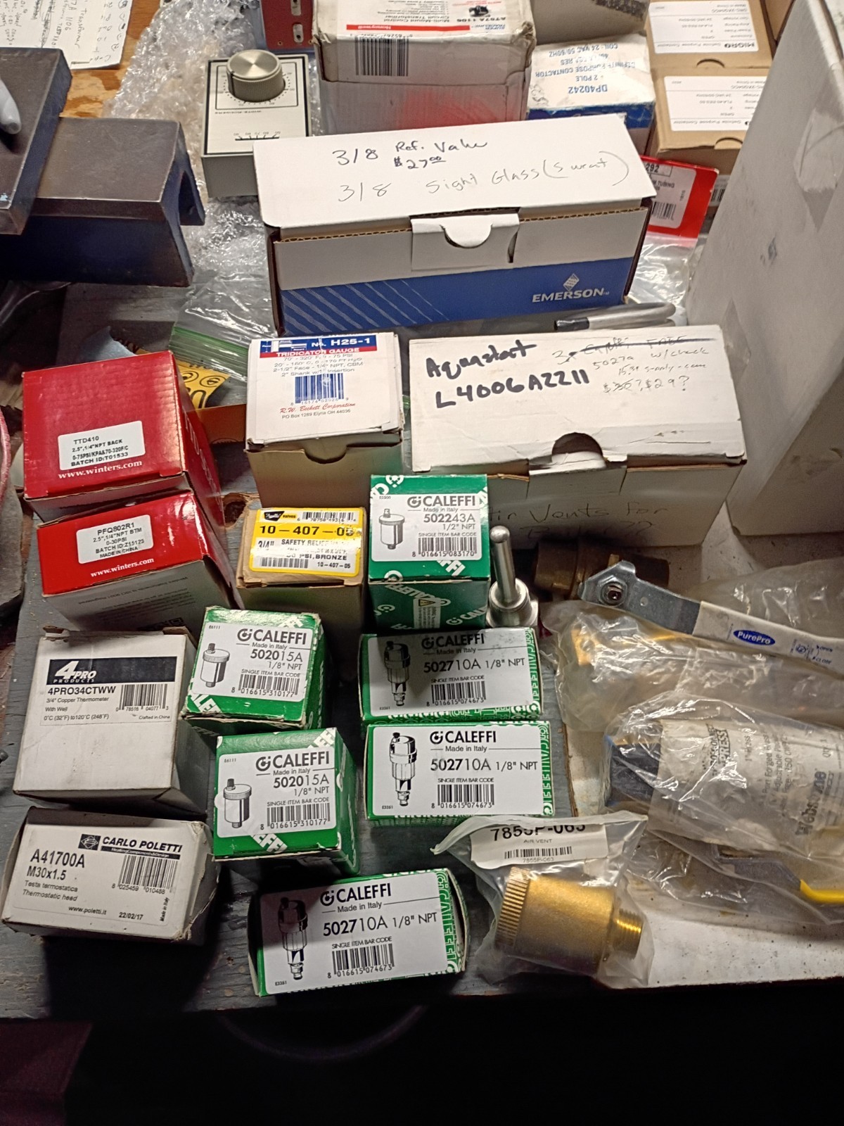 Hydronic Heating Parts Kit, aquastat, pressure relief valve, outdoor temp sensor
