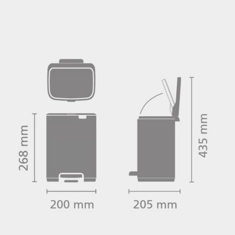 Brabantia Bo Pedal Bin 4L - Lilac Pink