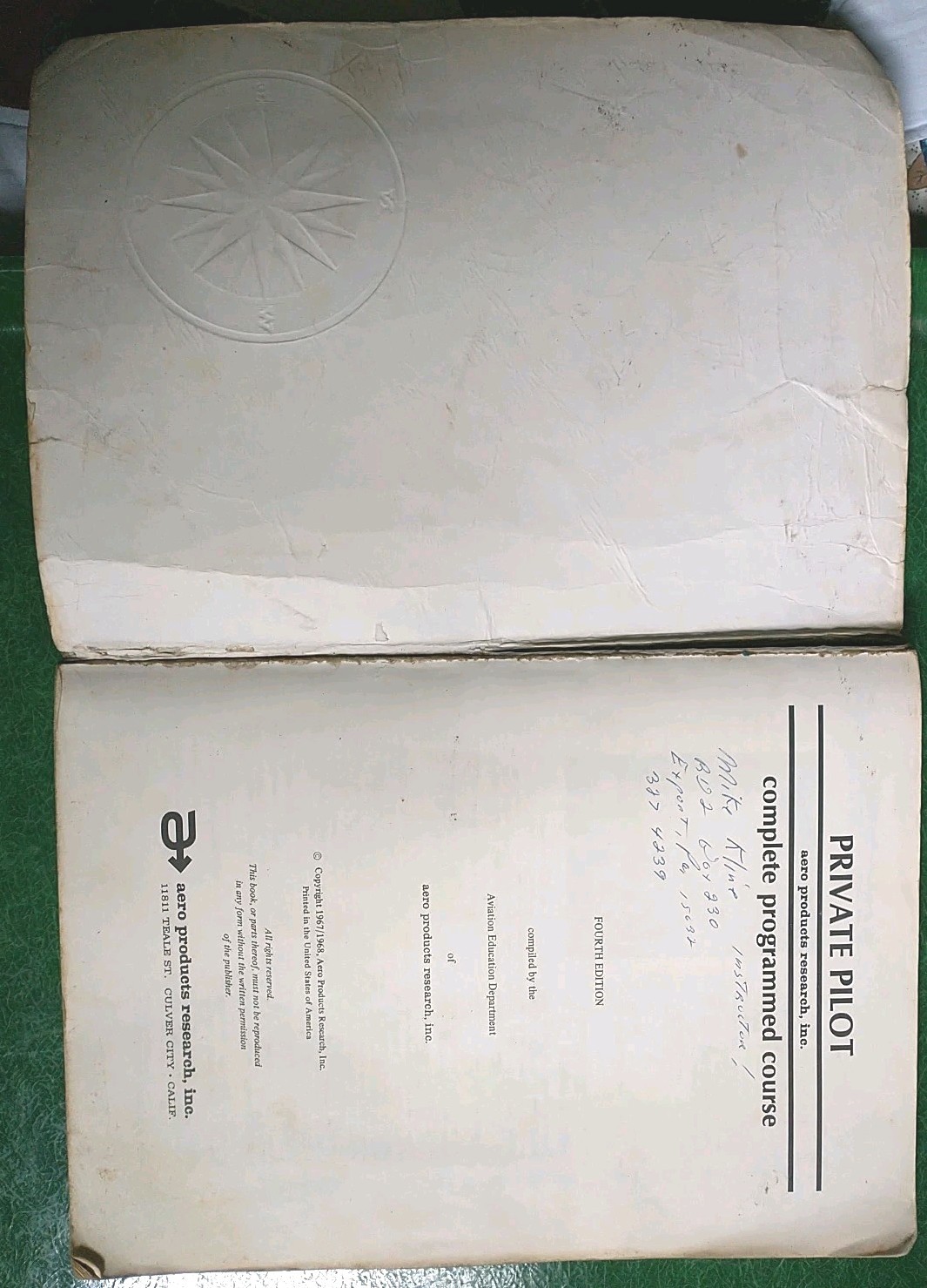 Aero Products Private Pilot Complete Programmed Course 1968 + Flight Computer