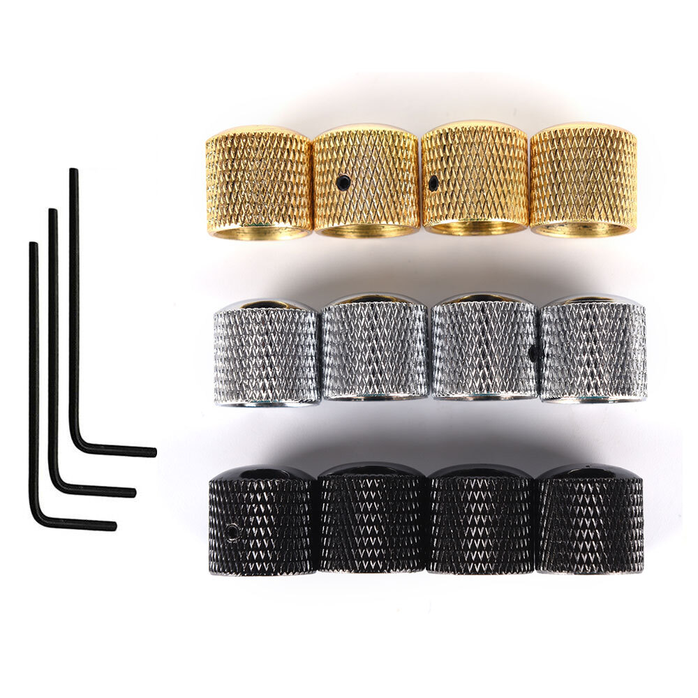 4/8/12PCS Dome Knob Volume Tone Control Knobs with Inner Hexagon Spanner Guitar
