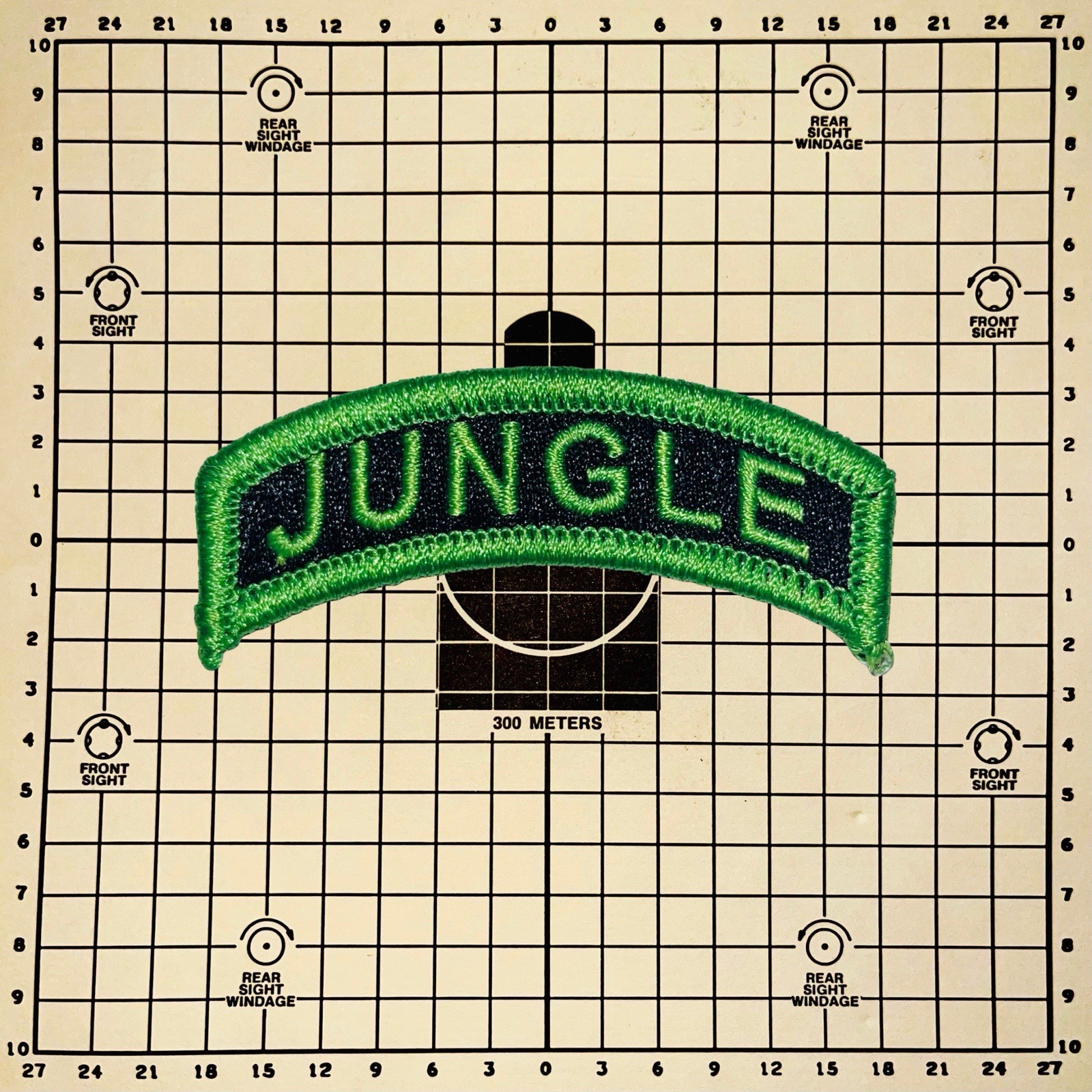 US Army Jungle Tab Colored with Hook and Sewn-on Backing