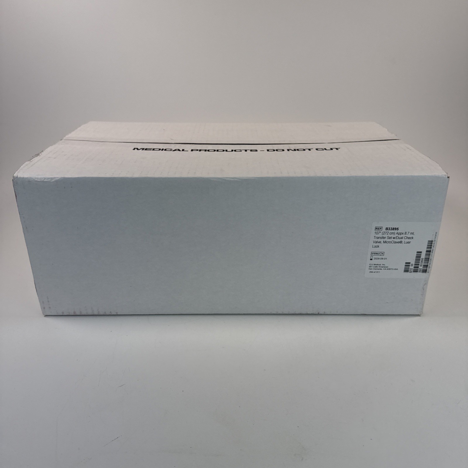 icumedical 107” Appx 8.7ml Transfer Set w/Dual Check Valve MicroClave Luer Lock