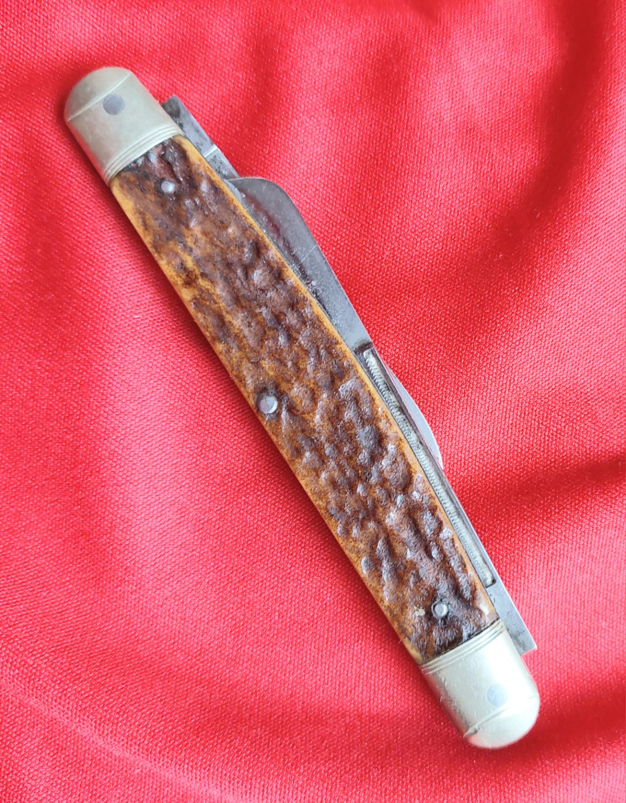 Vintage Bone Handeled Double Blade Jack Knife. Pocket Knife. 100+ Years Old.