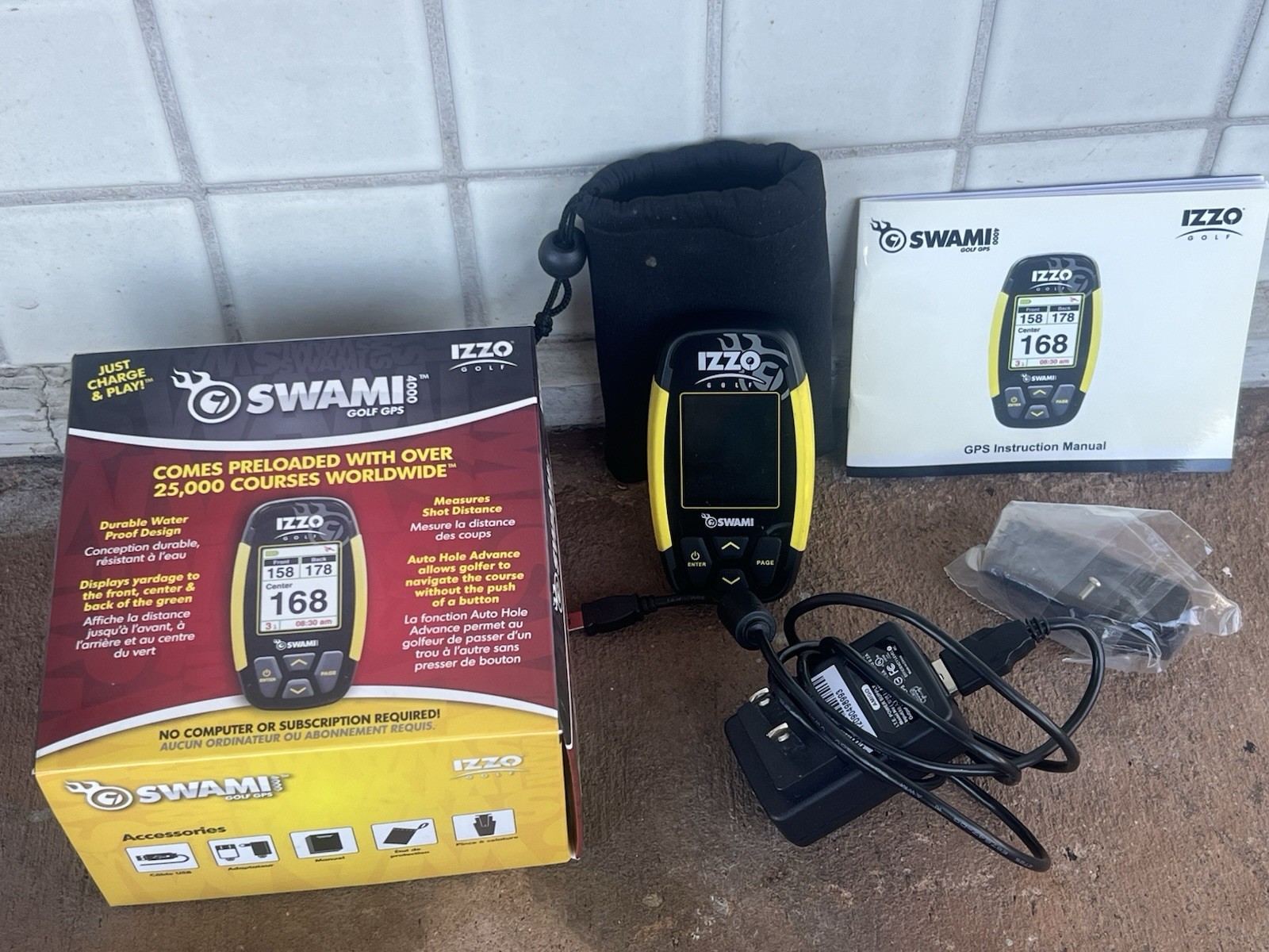 Izzo Golf Swami 4000- Golf GPS - Yellow-  Nice Shape!