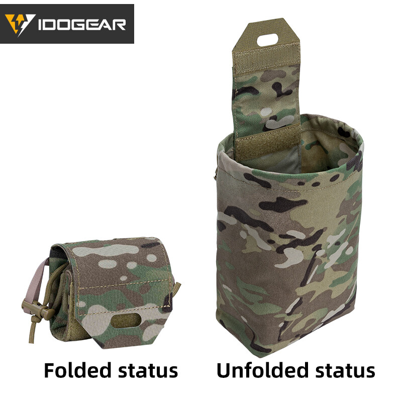 IDOGEAR Tactical Foldable Recycling Bag Dump Pouch MOLLE Drop Pouch Mini Hunting