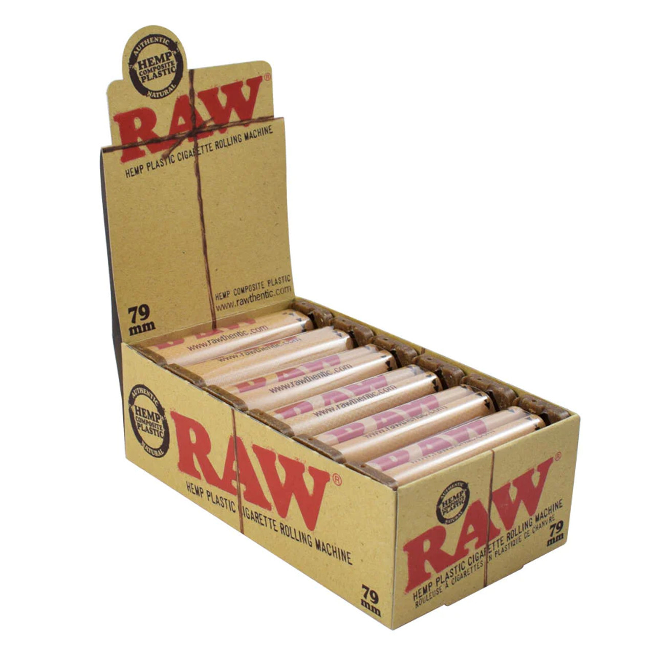 RAW 79mm Rolling Machines – 12 Pack Retail Display | For 1¼ Size Papers