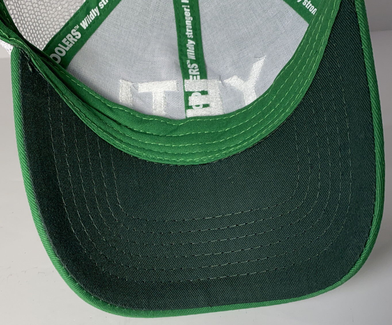 YETI Coolers Logo Trucker Hat Cap Green White Mesh SnapBack