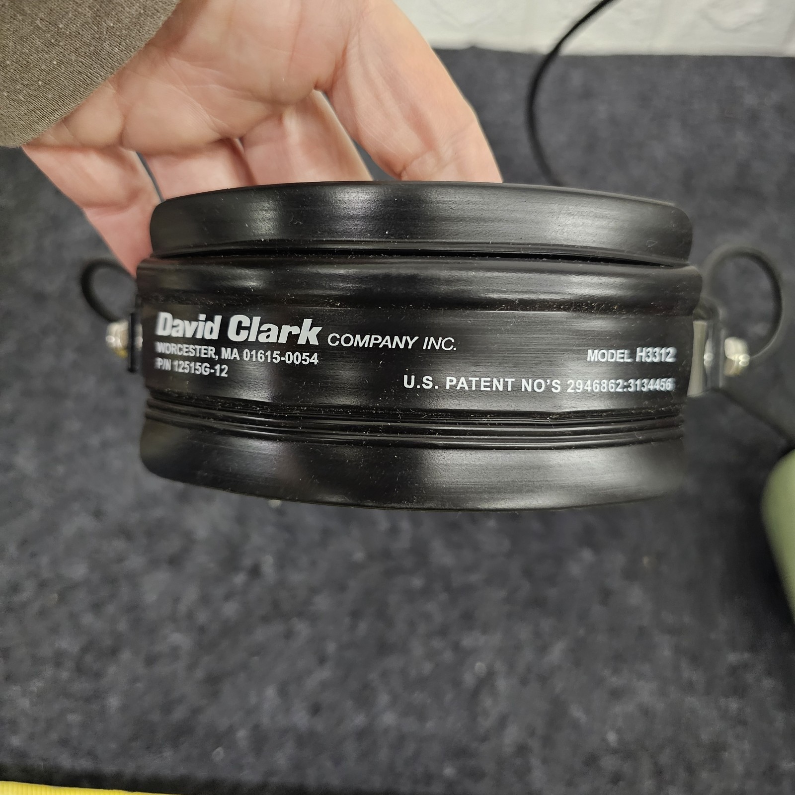 David Clark H3312 Ground Support Headset 25ft Cord with box