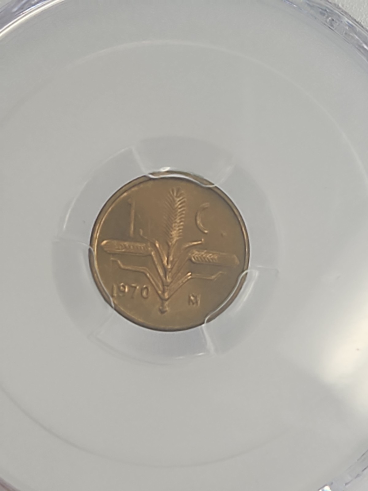 1970 1C Mexico Smal Size Pcgs Ms66