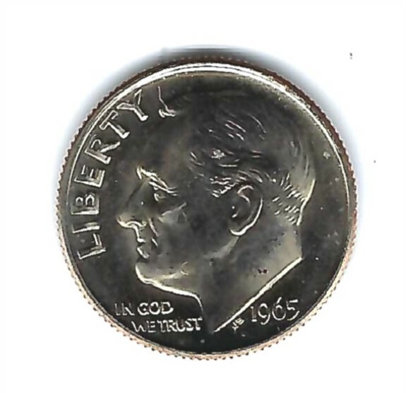 1965 Philadelphia Proof Like SMS Roosevelt Dime!