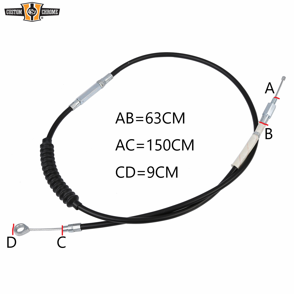 Black Vinyl 150cm Clutch Cable Fits For Harley Sportster XL883 XL1200C 1986-10