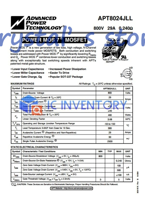 1PCS APT APT8024JLL Module Supply New Quality Guarantee