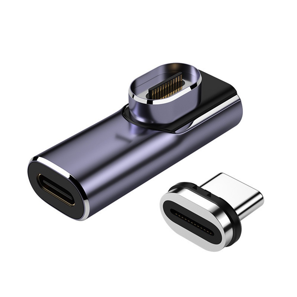 100W USB-C To Type-C Magnetic Adapter Fast Charging Right Angle Converter Cable