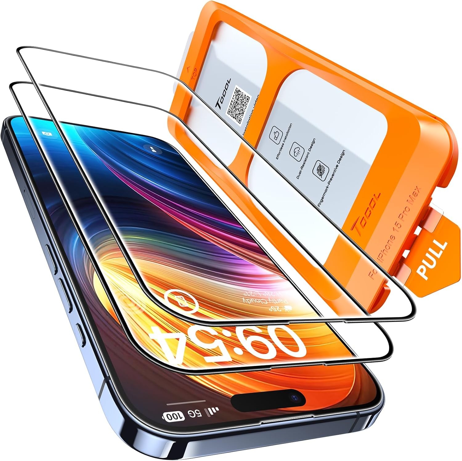 iPhone 15 Pro Max Screen Protector Tempered Glass