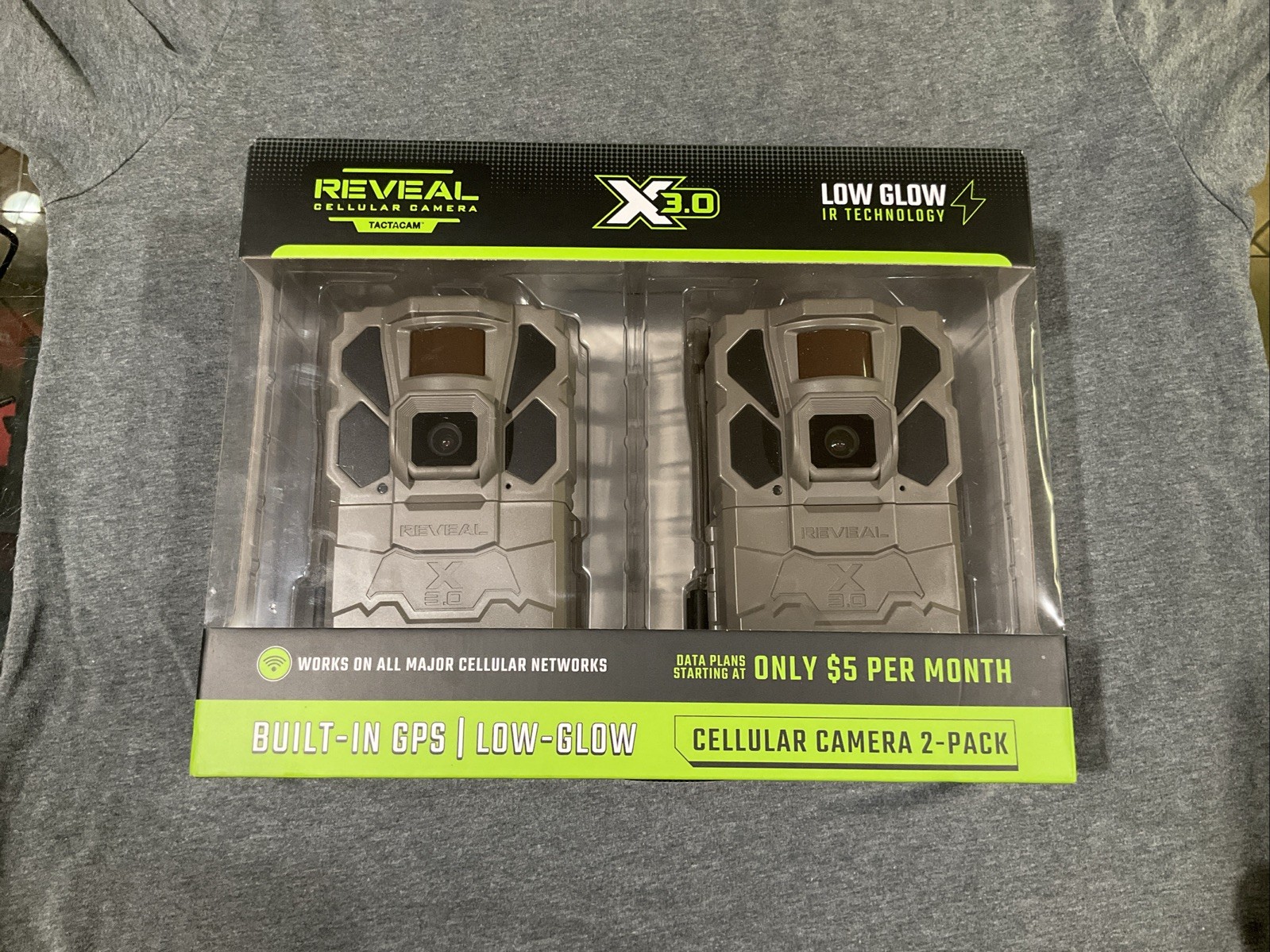 Tactacam Reveal X 3.0 Cellular Trail Camera 2-Pack GPS Wi-Fi 1080p Waterproof