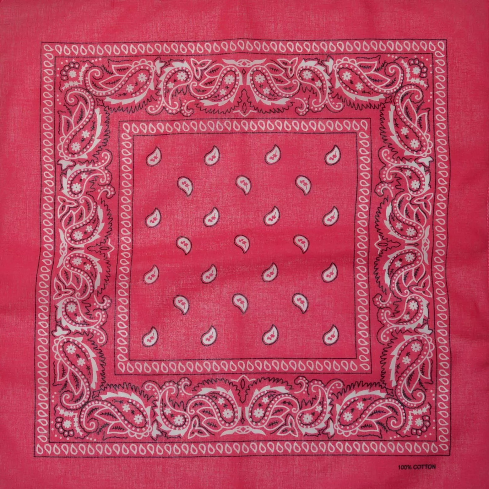 Red scarf with a pattern