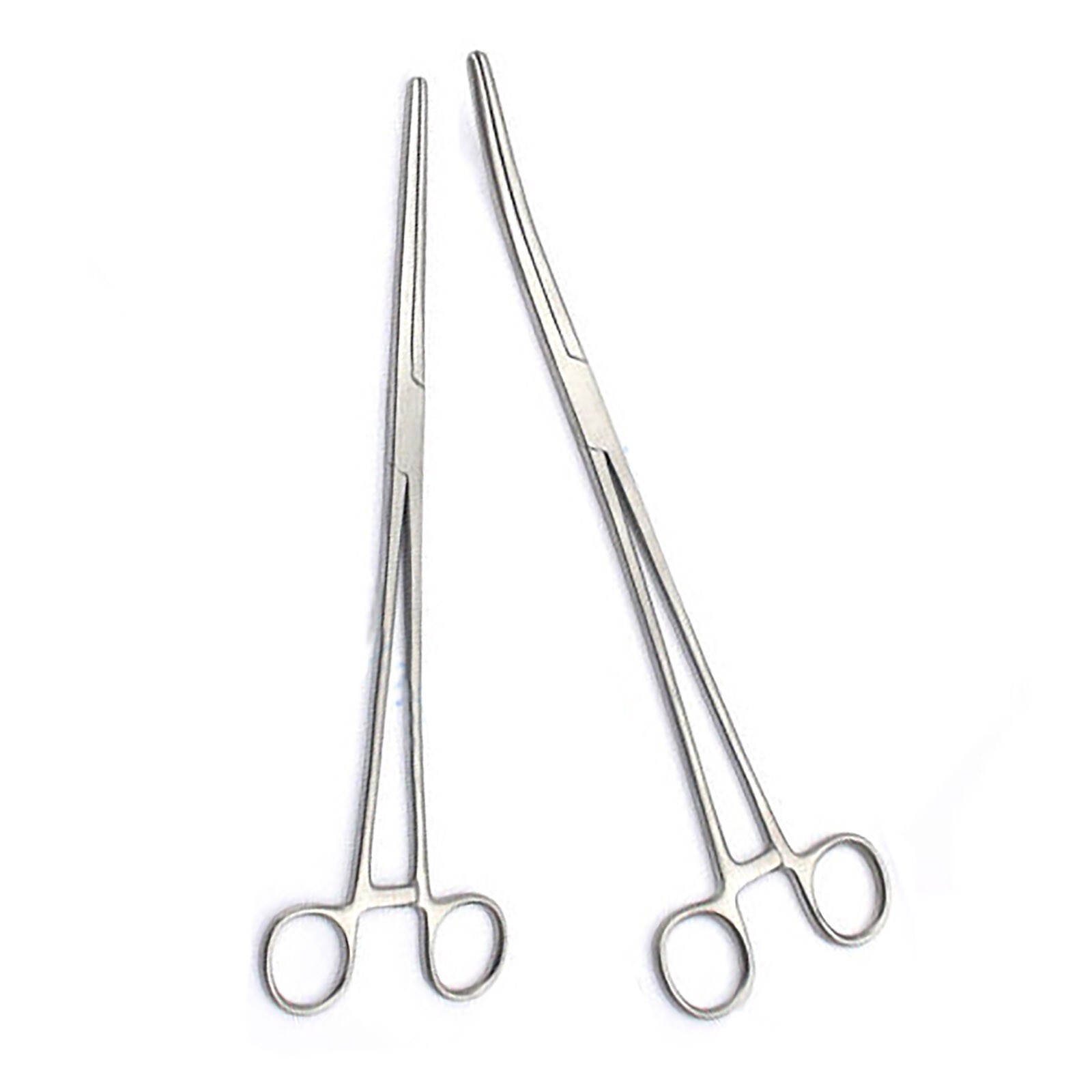 2 Locking Hemostat Set 10" Pean Forceps Straight & Curved Surgical Instruments