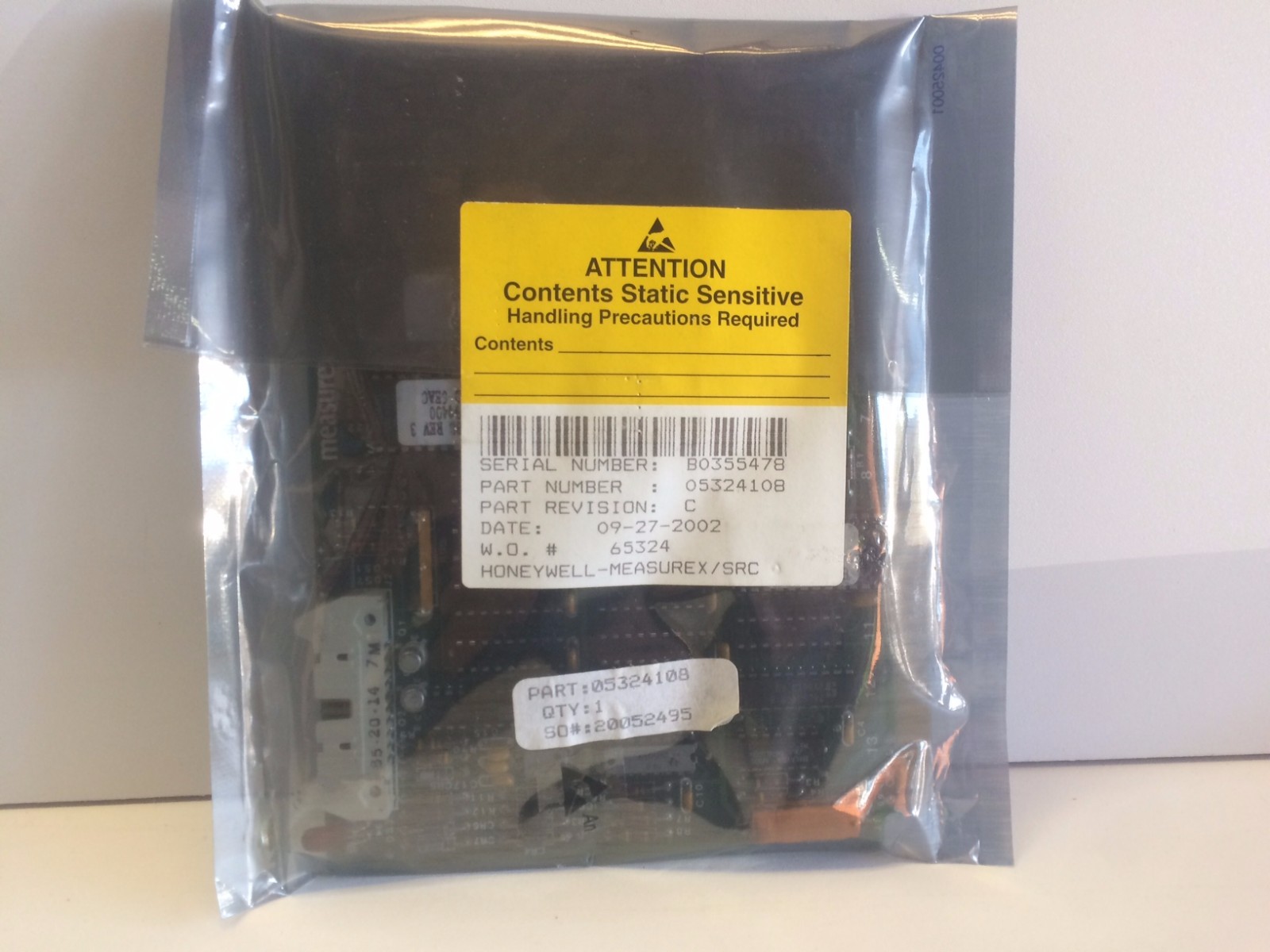 NEW OLD STOCK FACTORY SEALED! HONEYWELL MEASUREX COLOR SENSOR ROM BOARD 05324108