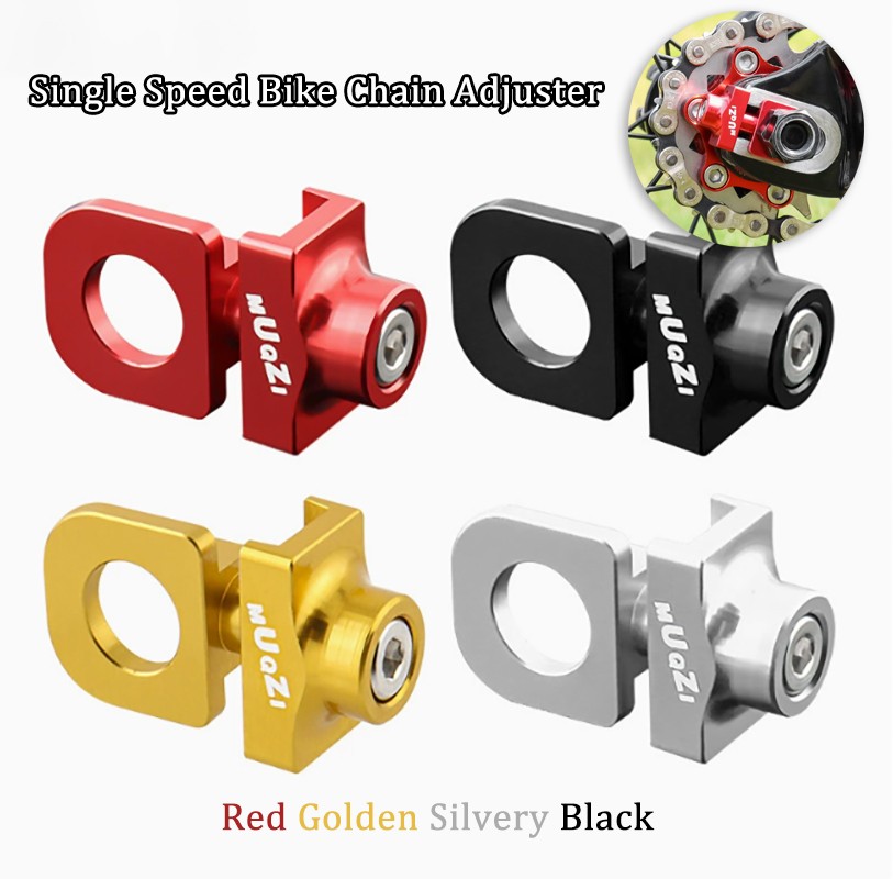 Single Speed Bike Chain Adjuster Tensioner Aluminum Alloy Preventing Chain Loss