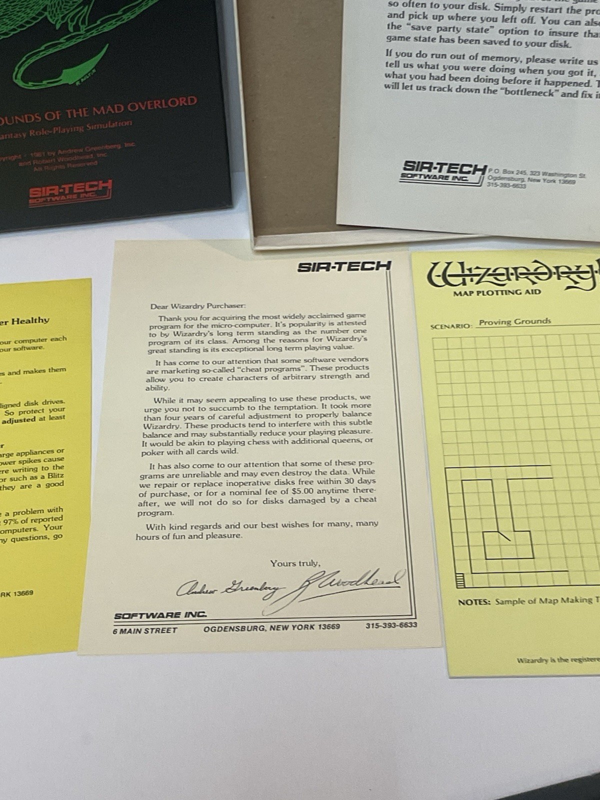 Vintage Software RPG Apple LISA Macintosh 128k 512k WIZARDRY Sir-Tech