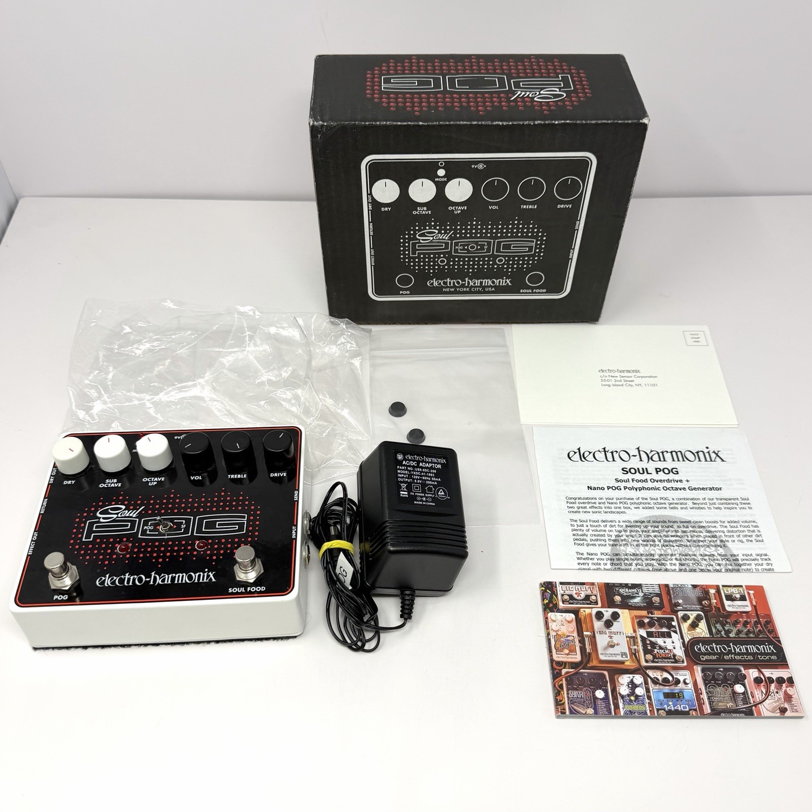 Electro Harmonix Soul POG Polyphonic Octave Generator Overdrive Effects Pedal