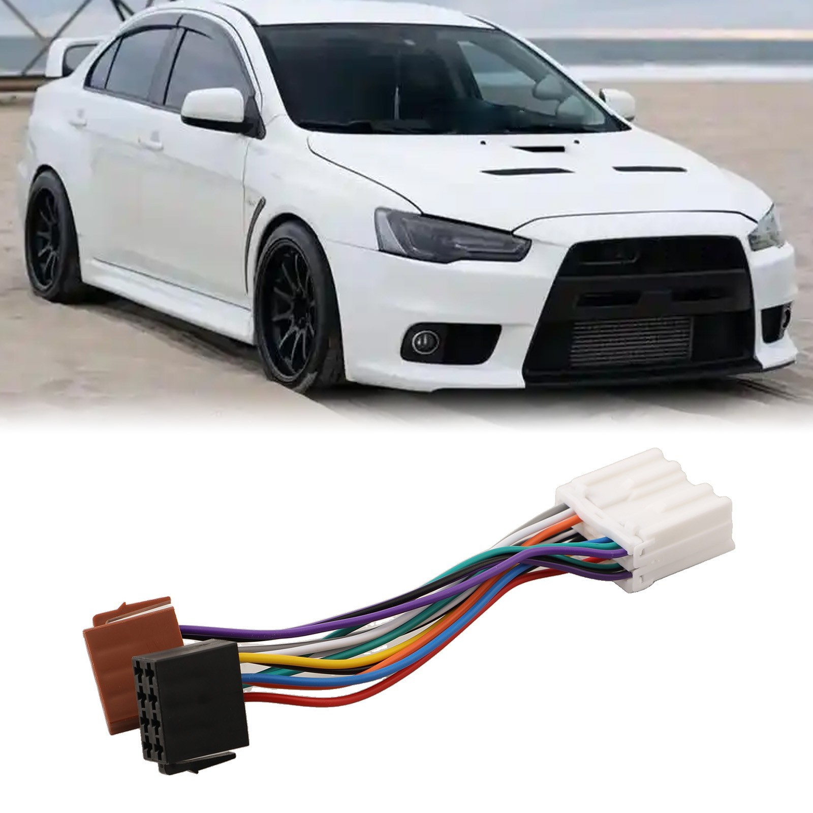 For Mitsubishi to for iso Radio Harness Adapter Quick Connect 16Pin Wiring